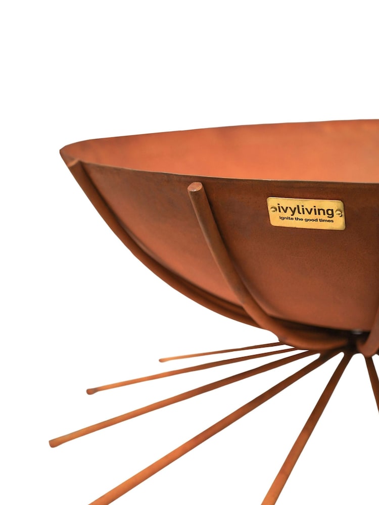 Ivyline Rust Garden Metal Dakota Fire Pit - Image 4 of 4 Ivyline Rust Garden Metal Dakota Fire Pit - Image 4 of 4
