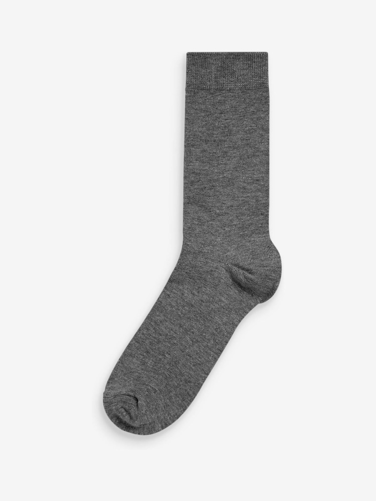 Navy Blue/Grey/Black 7 Pack Men's Cotton Rich Socks - Image 5 of 5