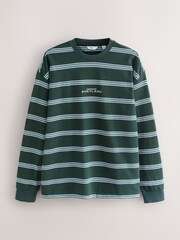 Blue/Green Long Sleeve Stripe T-Shirt - Image 1 of 3
