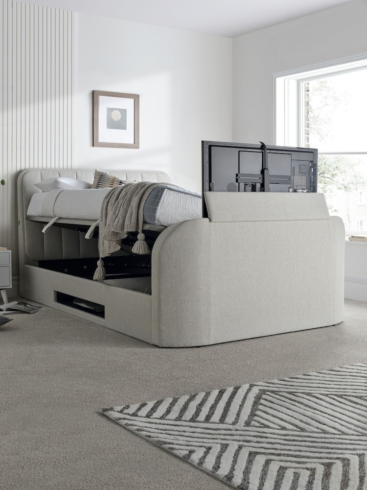 Time 4 Sleep Shell Aspen Side Lift Ottoman Storage TV Bed - Image 2 of 6