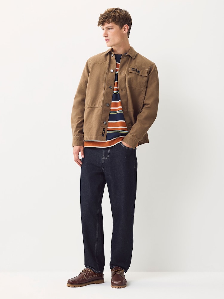 Buy Orange/Blue Long Sleeve Stripe T-Shirt from Next USA