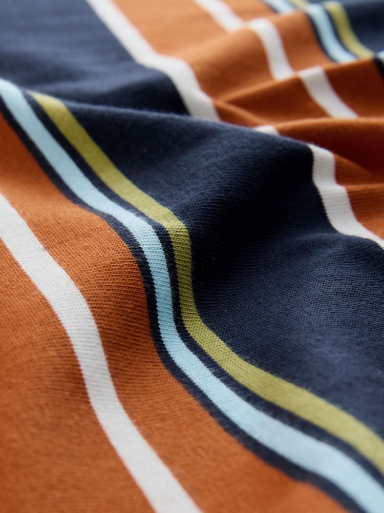 Orange/Blue Long Sleeve Stripe T-Shirt - Image 7 of 7