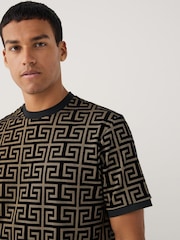 Preto/Dourado - Camiseta Smart Flocked - Imagem 1 de 9