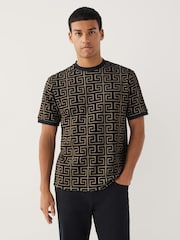Preto/Dourado - Camiseta Smart Flocked - Imagem 2 de 9