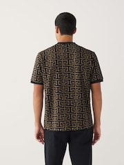 Preto/Dourado - Camiseta Smart Flocked - Imagem 3 de 9