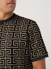 Preto/Dourado - Camiseta Smart Flocked - Imagem 6 de 9