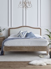 Time 4 Sleep Oak Lille Oak Upholstered Bed - Image 1 of 4