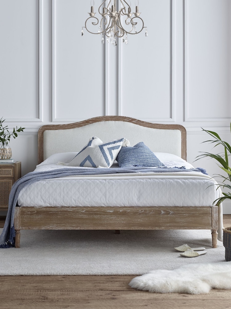 Time 4 Sleep Oak Lille Oak Upholstered Bed - Image 1 of 4