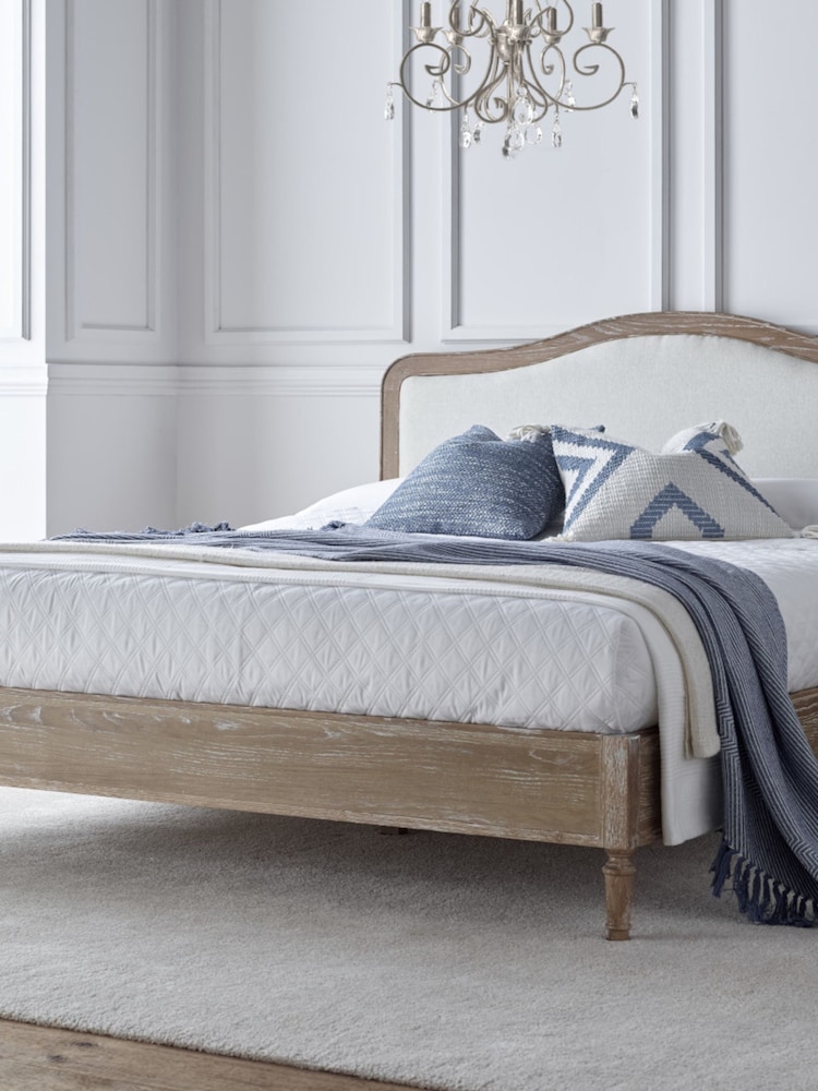 Time 4 Sleep Oak Lille Oak Upholstered Bed - Image 4 of 4