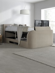 Time 4 Sleep Stone Vancouver Winged Velvet Side Lift Ottoman Storage Bed - Image 2 of 6