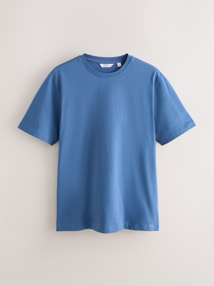 Blue/Green/Yellow Regular Fit Heavyweight T-Shirts 3 Pack - Image 2 of 6 Blue/Green/Yellow Regular Fit Heavyweight T-Shirts 3 Pack - Image 2 of 6