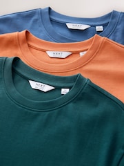 Blue/Green/Yellow Regular Fit Heavyweight T-Shirts 3 Pack - Image 5 of 6