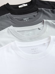 Azul marino/Negro/Blanco/Gris - Corte estándar - Pack de 4 camisetas - Imagen 6 de 7