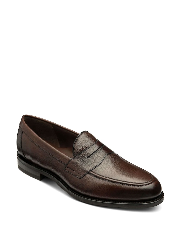 Loake Grain Leather Saddle Brown Loafers - Image 2 of 3 Loake Grain Leather Saddle Brown Loafers - Image 2 of 3