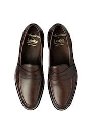 Loake Grain Leather Saddle Brown Loafers - Image 3 of 3