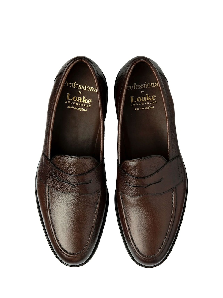 Loake Grain Leather Saddle Brown Loafers - Image 3 of 3 Loake Grain Leather Saddle Brown Loafers - Image 3 of 3