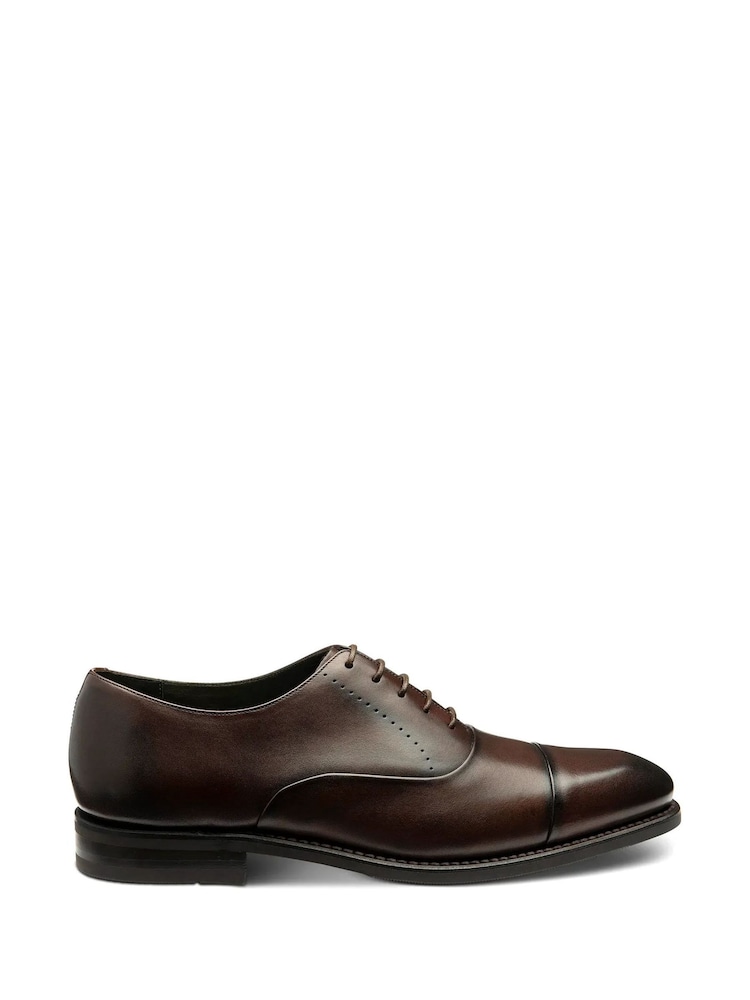 Loake Handpainted Toe Cap Oxford Brown Shoes - Imagen 1 de 1