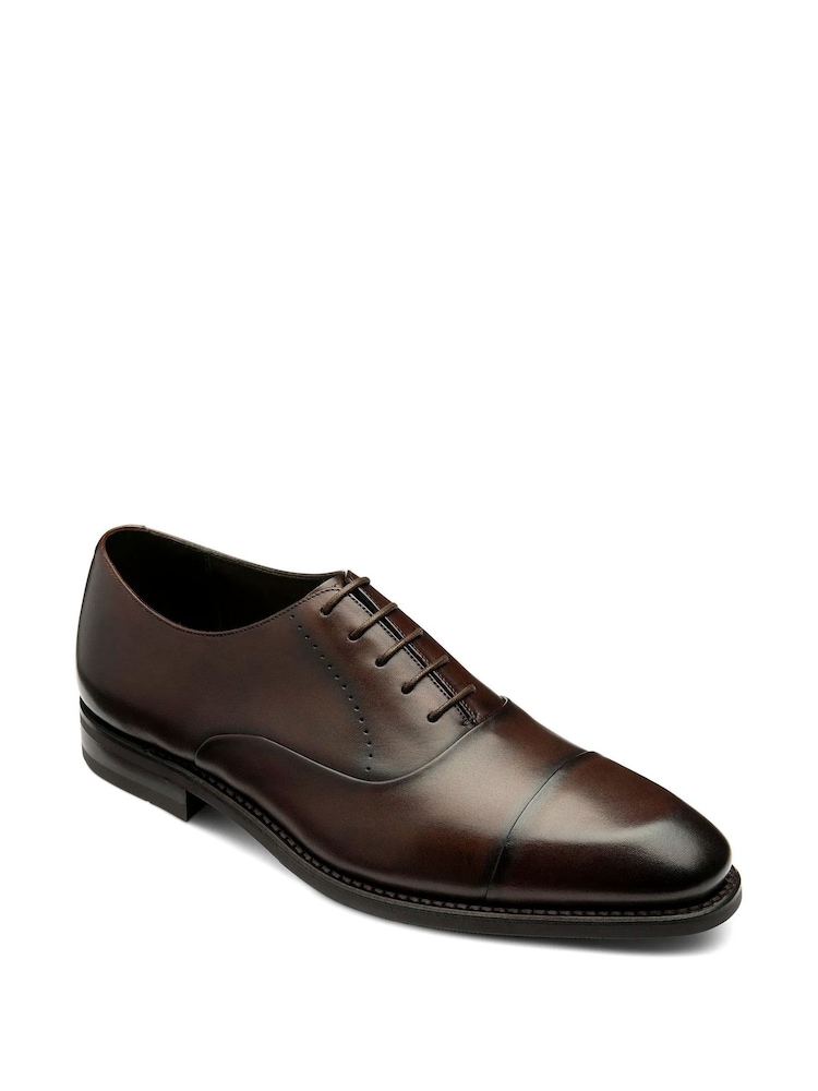 Loake Handpainted Toe Cap Oxford Brown Shoes - Image 2 of 3 Loake Handpainted Toe Cap Oxford Brown Shoes - Image 2 of 3