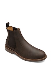 Loake Oiled Nubuck Chelsea Brown Boots - Image 2 of 3