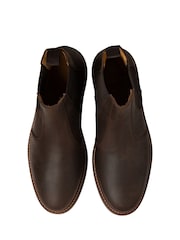 Loake Oiled Nubuck Chelsea Brown Boots - Image 3 of 3
