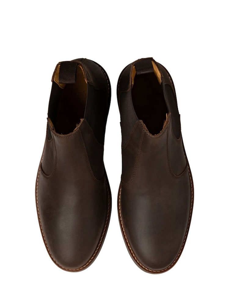 Loake Oiled Nubuck Chelsea Brown Boots - Image 3 of 3
