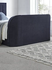 Time 4 Sleep Blue Santorini Velvet Side Lift Ottoman Storage TV Bed - Image 6 of 6