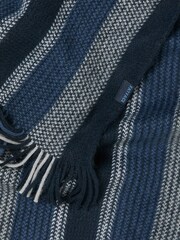 FatFace Chris Navy Textured Scarf - Image 2 of 2