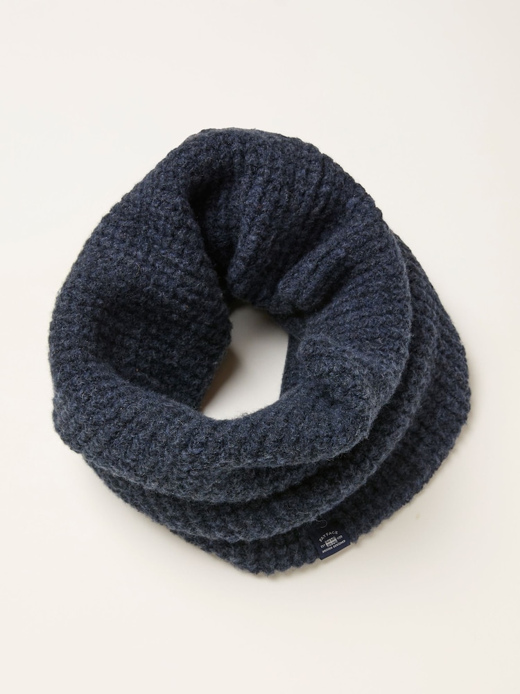 FatFace Navy Waffle Neckwarmer - Image 1 of 2