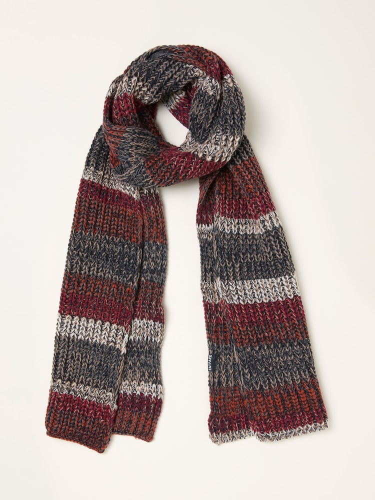 FatFace Orange Twist Colourblock Scarf - Image 1 of 2 FatFace Orange Twist Colourblock Scarf - Image 1 of 2
