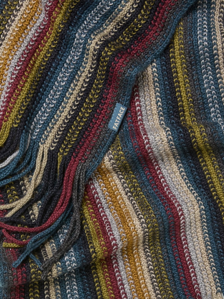 FatFace Multi Vertical Stripe Scarf - Image 2 of 2