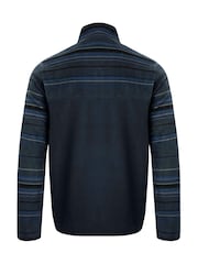 Weird Fish Blue Gilbert Qtr Zip Striped Micro Fleece - Image 8 of 8