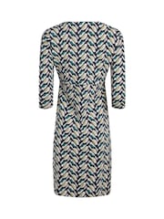 Weird Fish Black Starshine Printed 100% Cotton Jersey Dress - Image 6 of 6