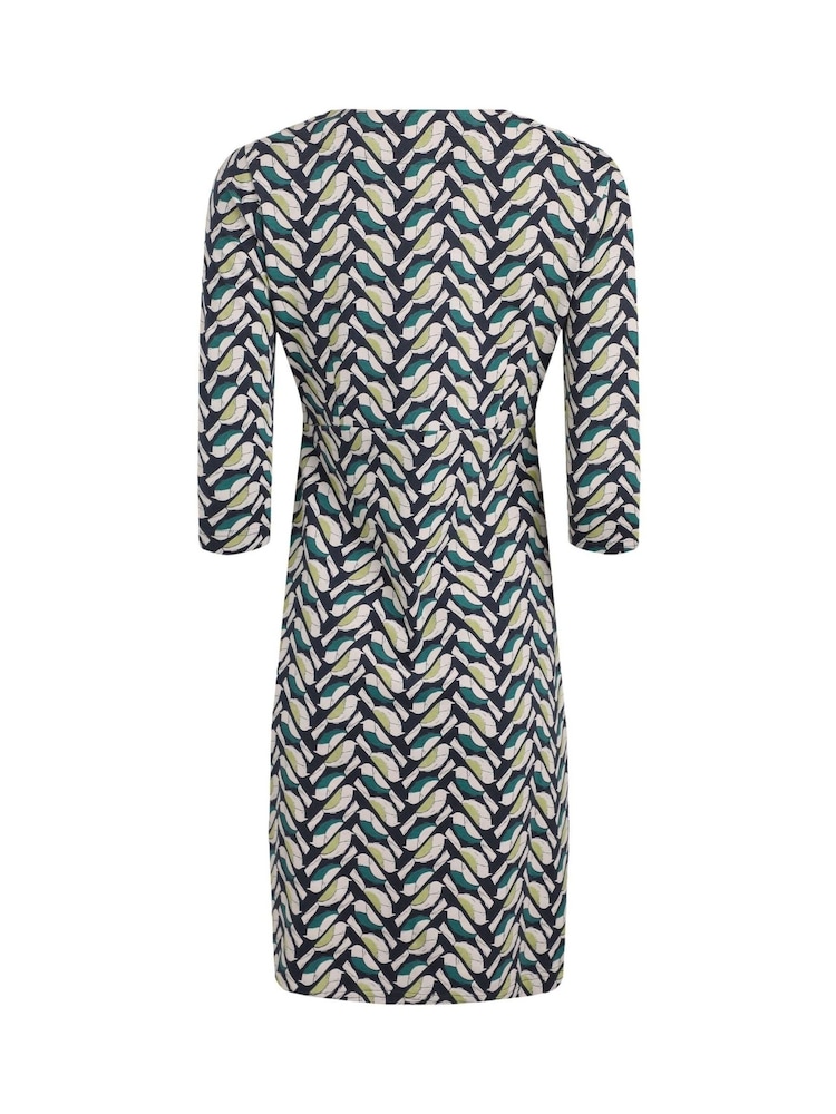 Weird Fish Black Starshine Printed 100% Cotton Jersey Dress - Image 6 of 6