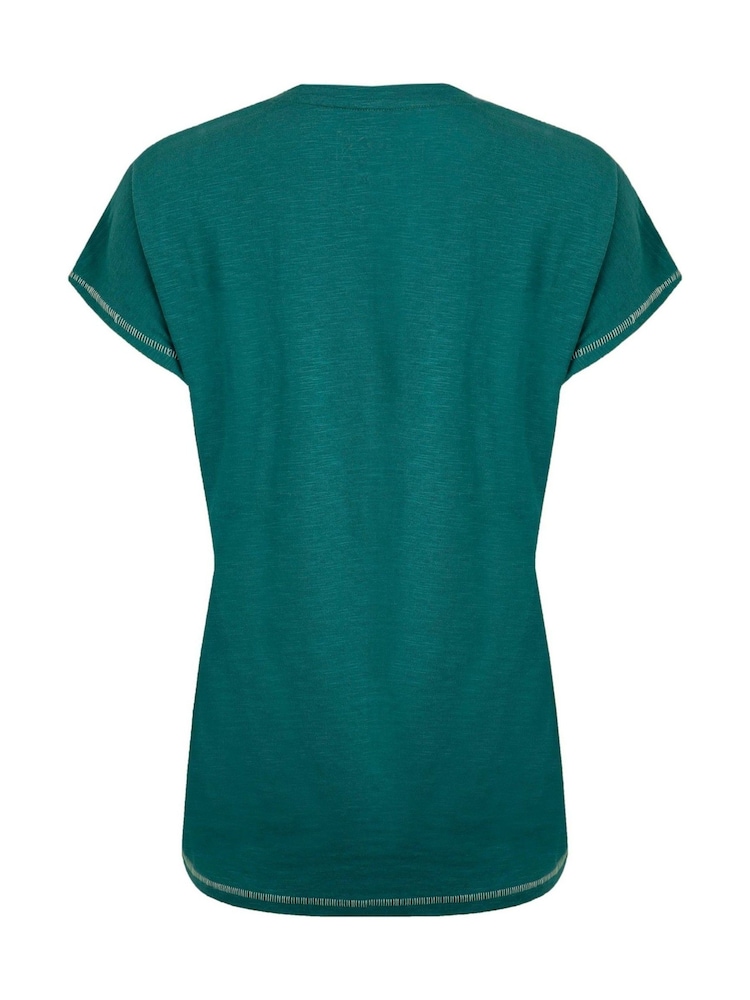 Weird Fish Green Fern Bee Slub 100% Cotton Graphic Print T-Shirt - Image 6 of 6