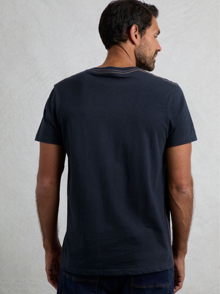 Weird Fish Blue Foothills 100% Cotton Graphic Print T-Shirt - Image 2 of 5