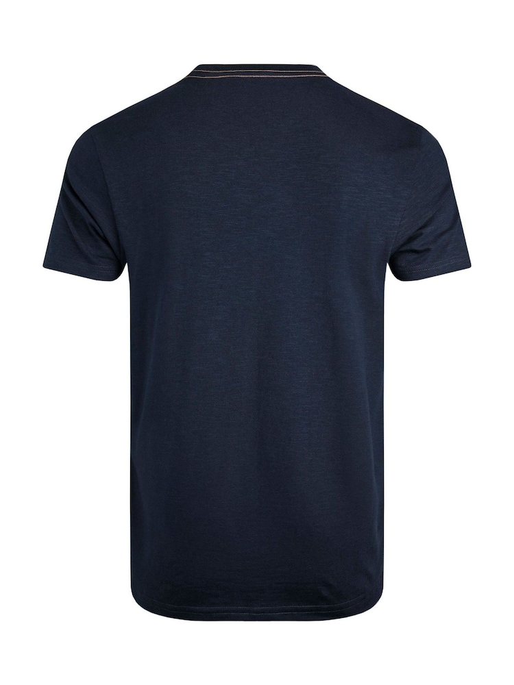 Weird Fish Blue Foothills 100% Cotton Graphic Print T-Shirt - Image 5 of 5