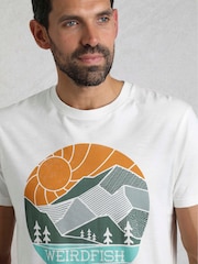 Weird Fish Cream Foothills 100% Cotton Graphic Print T-Shirt - Image 2 of 6