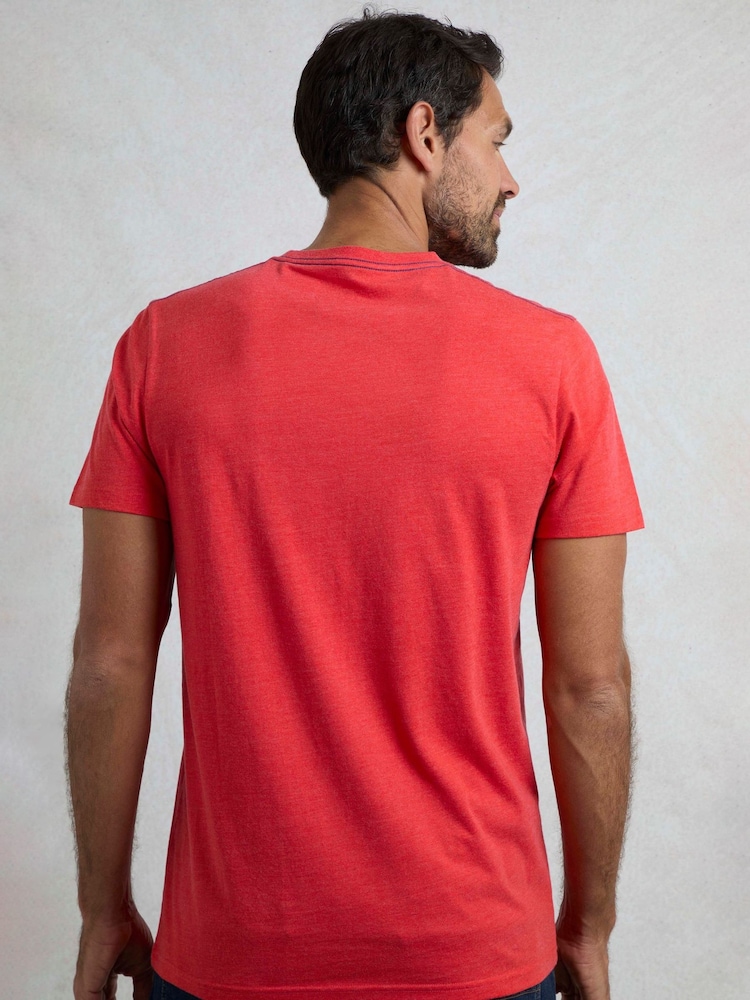 Weird Fish Red Summer Sector Graphic Print T-Shirt - Image 2 of 6