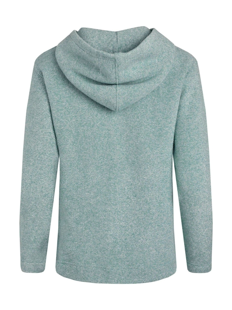 Weird Fish Blue Alisa Qtr Zip Hooded Snow Marl Fleece - Image 7 of 7