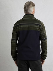 Weird Fish Green Gilbert Qtr Zip Striped Micro Fleece - Image 2 of 7