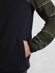 Weird Fish Green Gilbert Qtr Zip Striped Micro Fleece - Image 5 of 7