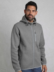 Weird Fish Grey Lockie Full Zip Bonded Hoodie - Image 1 of 8