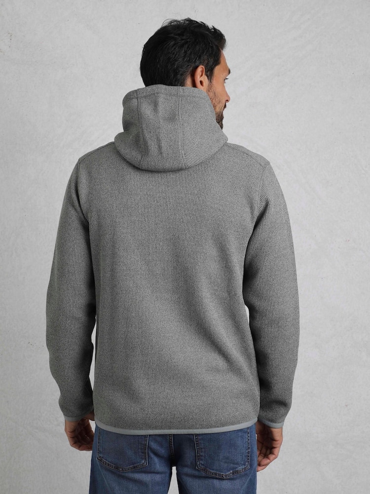 Weird Fish Grey Lockie Full Zip Bonded Hoodie - Image 2 of 8