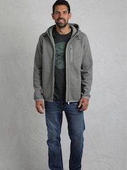 Weird Fish Grey Lockie Full Zip Bonded Hoodie - Image 3 of 8