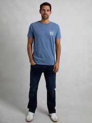 Синій - Weird Fish Fin Hof Heritage Wash Artist 100% Cotton футболки - Image 1 of 6