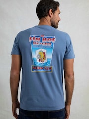 Синій - Weird Fish Fin Hof Heritage Wash Artist 100% Cotton футболки - Image 2 of 6