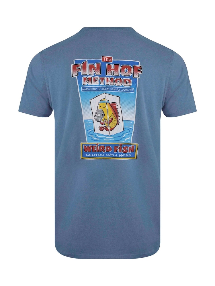 Синій - Weird Fish Fin Hof Heritage Wash Artist 100% Cotton футболки - Image 6 of 6