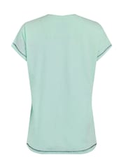 Weird Fish Green Beach Run 100% Cotton Graphic Print Slub T-Shirt - Image 6 of 6