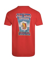 Weird Fish Red Fin Hof Heritage Wash Artist 100% Cotton T-Shirt - Image 6 of 6