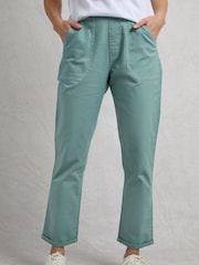 Weird Fish Blue Malorri 100% Cotton Trousers - Image 1 of 7